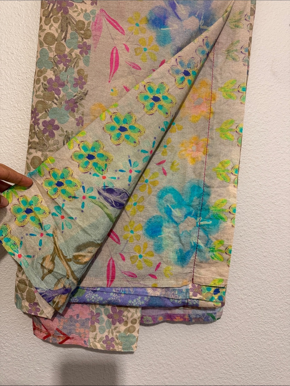 Natural Life 100% Cotton Floral Multicolor Lightweight Flat Sheet - Picture 3 of 7